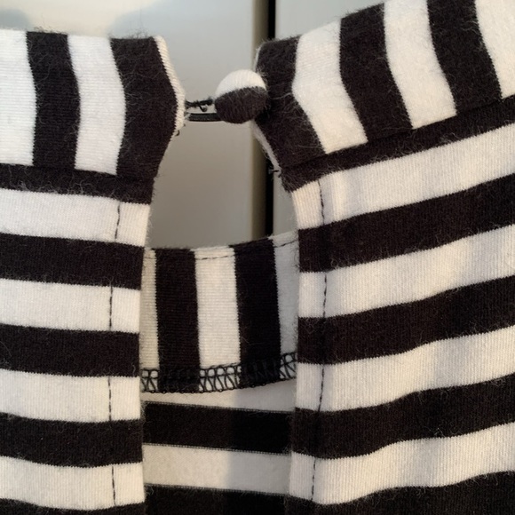 Express Black & White Striped Sleeveless Midi Dress - Picture 6 of 10
